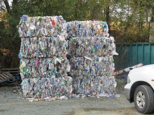 Plastic Bales Ready for Recycling