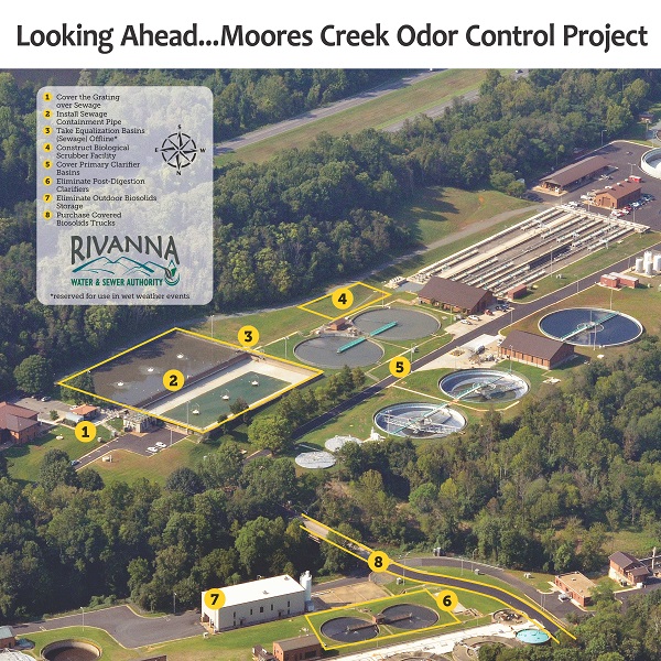 Aerial Map Showing Odor Control Improvements