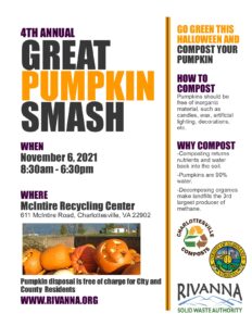 4th Annual Great Pumpkin Smash @ McIntire Recycling Center | Charlottesville | Virginia | United States