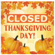 Thanksgiving Holiday Schedule