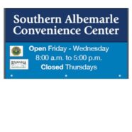 Southern Albemarle Convenience Center is OPEN